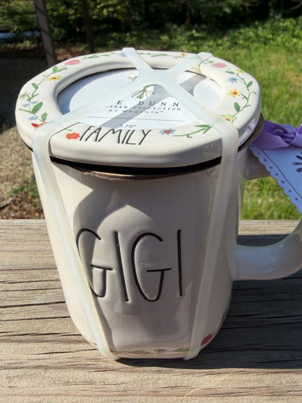 Rae Dunn “Gigi” Floral Mug + Matching Family Frame Set 💐